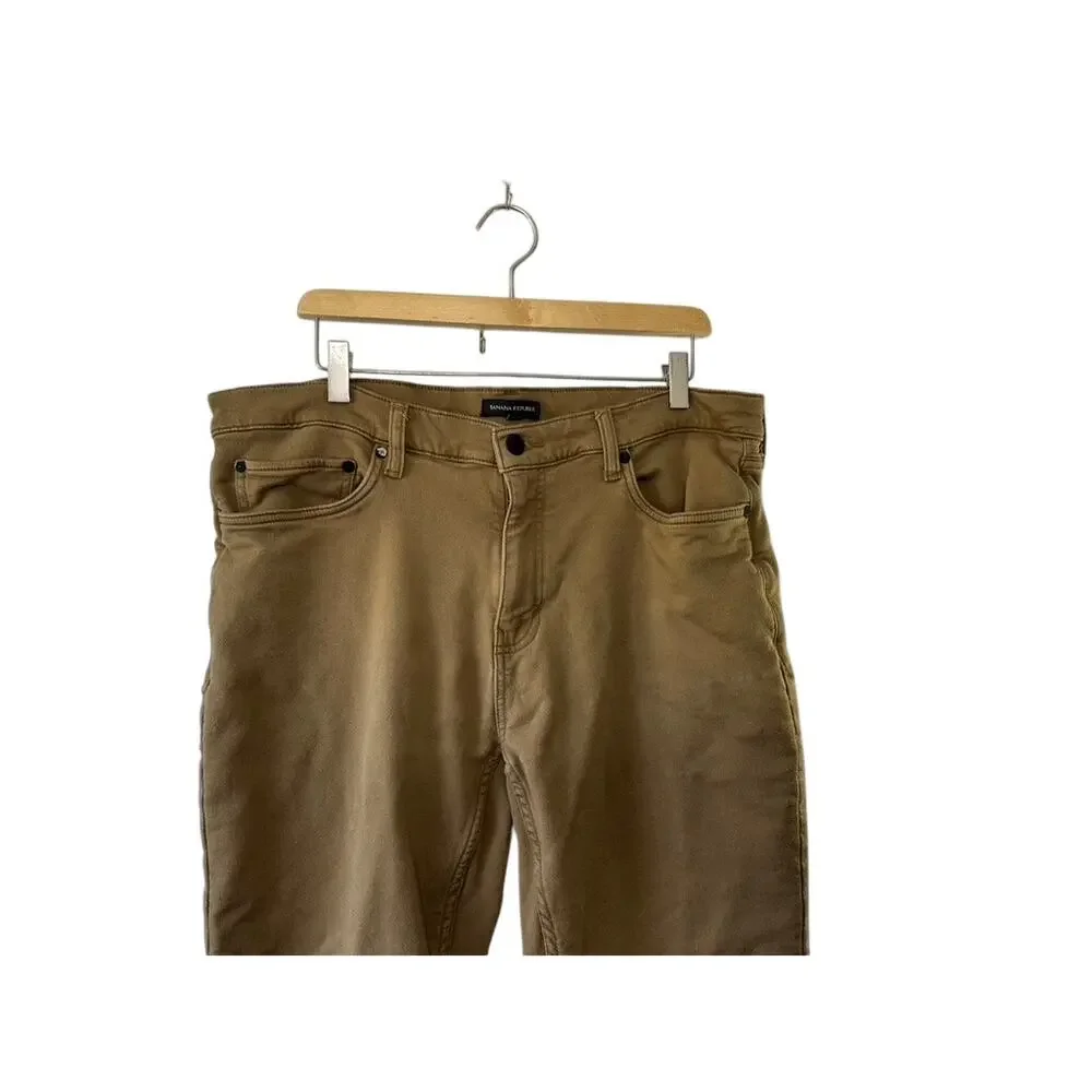 Banana Republic Brown Straight Fit Pants Men's 36x32